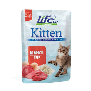 Life Cat Natural Kitten Beef - за котки от 1 до 12-месечна възраст, 70 грама
