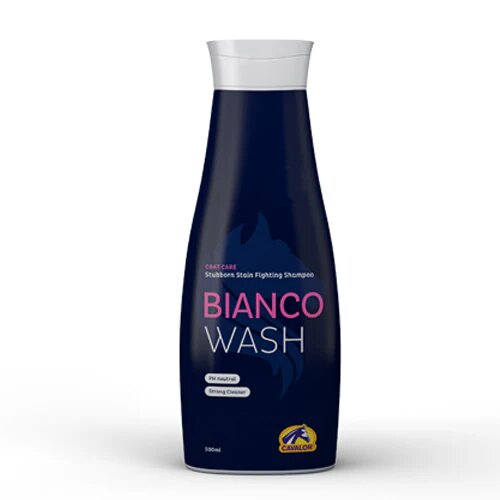 Cavalor Bianco Wash - нежен шампоан, който премахва петната подходящ за всички цветове на козината 500 мл.