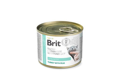 Brit GF Veterinary Diet Cat Cans Struvite - пълноценна храна за котки против образуване на струвити 200 гр