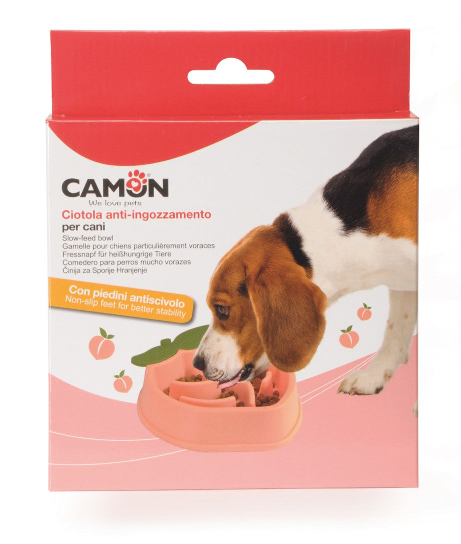 Camon Slow Feed Bowl Peach - пластмасова купичка за бавно хранене