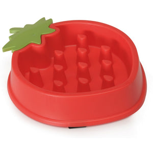 Camon Slow Feed Bowl Strawberry - пластмасова купичка за бавно хранене
