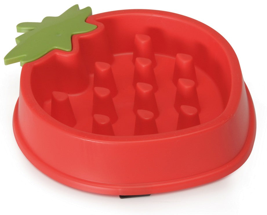 Camon Slow Feed Bowl Strawberry - пластмасова купичка за бавно хранене
