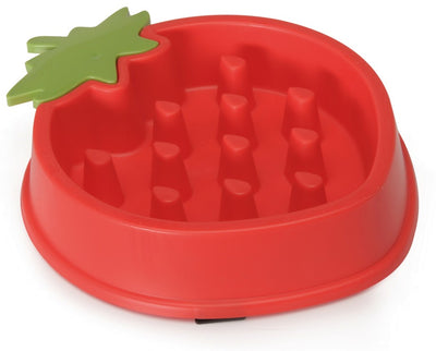 Camon Slow Feed Bowl Strawberry - пластмасова купичка за бавно хранене