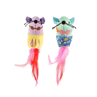 Croci Cat Toy Hawaii Mice - играчки за котка 8 см, 2 бр