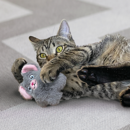 KONG Cat Snuzzles Mouse - плюшена мишка с котешка трева за котки 8.8 см