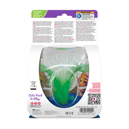 KONG Bat-A-Bout Glow Aquarium - играчка за котки 15.2 см