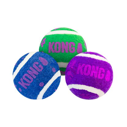 KONG Cat Active Tennis Balls with Bells - тенис топки с звънче за котки 3 бр