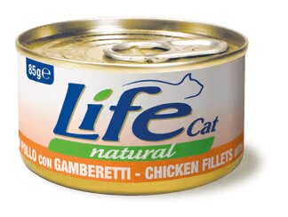 Life Cat Natural Chicken & Shrimps - с пилешко месо и скариди 85 гр.
