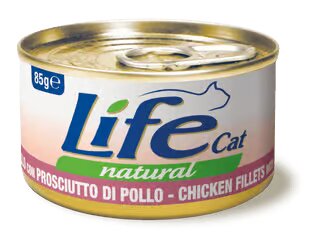 Life Cat Natural Chicken & Ham - с пилешко месо и шунка 85 гр.