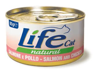 Life Cat Natural Salmon & Chicken - с пилешко месо и сьомга 85 гр.