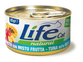Life Cat Natural Tuna & Mix Fruit - с риба тон и микс от плодове 85 гр.