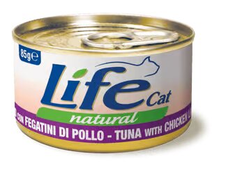 Life Cat Natural Tuna & Chicken liver - с риба тон и пилешки дробчета 85 гр.