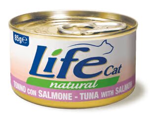 Life Cat Natural Tuna and Salmon - консерва за котки с риба тон и сьомга 85 гр