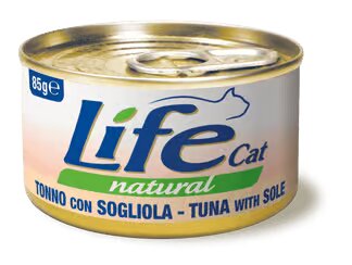 Life Cat Natural Cat Tuna & Sole - със риба тон и морски език 85 гр.