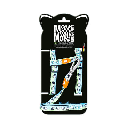 Max Molly Black Sheep Cat Harness Set - cat harness with leash for neck circumference 21.5-33 cm and body circumference 27-44 cm