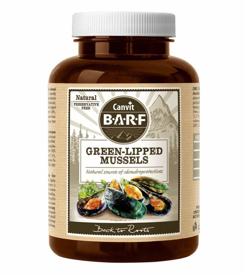 Canvit BARF Green-Lipped Mussel - хранителна добавка със зеленоуста мида 180 гр