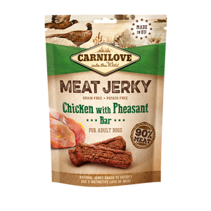 Carnilove Jerky Chicken with Pheasant Bar - сушено лакомство с пилешко и фазан 100 гр