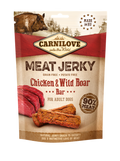 Carnilove Jerky Chicken and Wild Boar Bar - сушено лакомство с пилешко и месо от дива свиня 100 гр