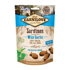 Carnilove Dog Semi Moist Snack Sardines enriched with Wild garlic - меко лакомство със сардини и див чесън 200гр