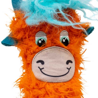 KONG Kickeroo Highland Cow - играчка за котки с котешка трева 10.8 см
