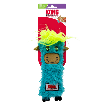 KONG Kickeroo Highland Cow - играчка за котки с котешка трева 10.8 см