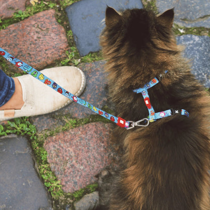 Max Molly Little Monster Cat Harness Set - нагръдник с повод за котка с обиколка на врата 21,5-33 см и обиколка на тялото 27-44 см