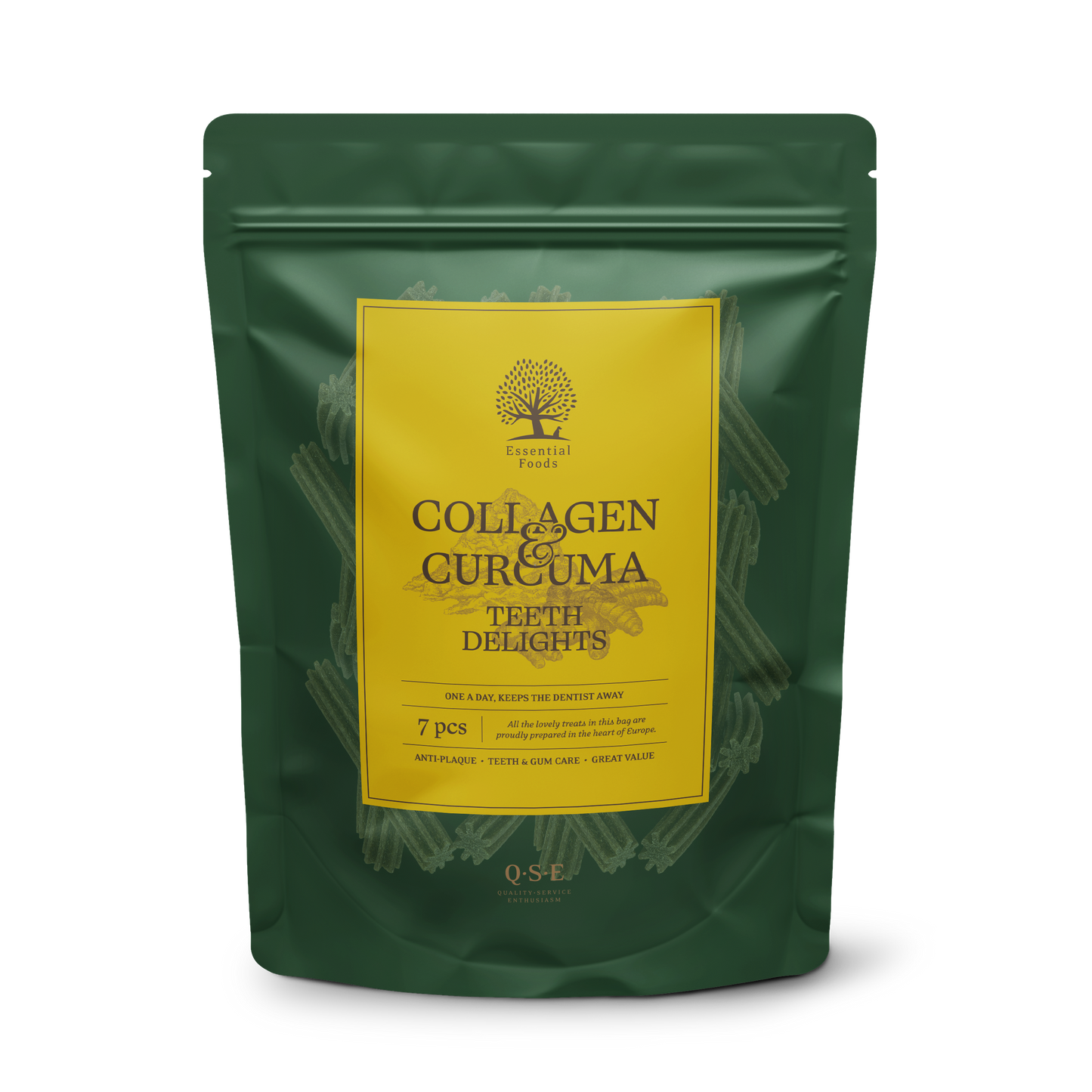 Essential Collagen and Curcuma Teeth Delights - дентални лакомства за куче 250 гр