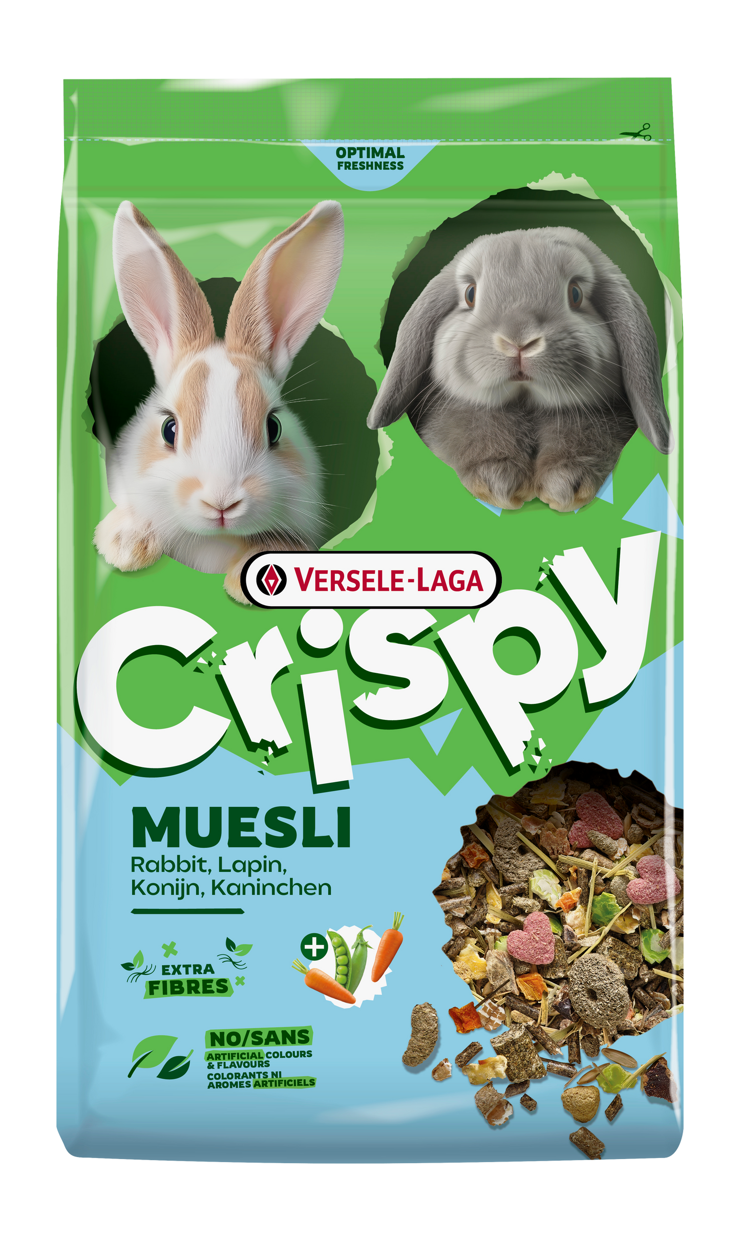 Versele Laga Crispy Muesli Rabbit - пълноценна храна за декоративни зайци