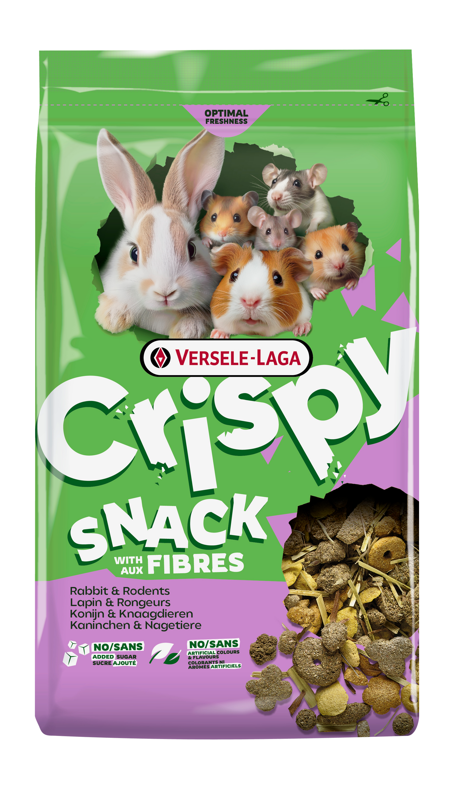 Versele Laga Crispy Snack with Fibres - допълваща храна за гризачи 550 гр