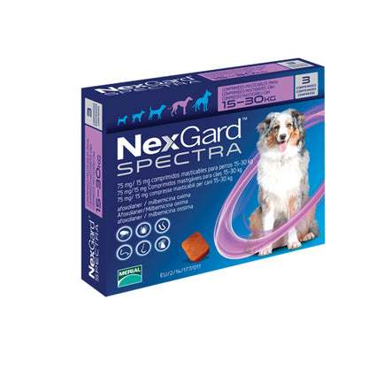 NexGard Spectra - противопаразитни таблетки за кучета от 30 до 60 кг, 3 броя