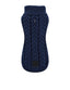 Nayeco Dark Blue Braid Knitted Sweater - пуловер за кучета 20 см