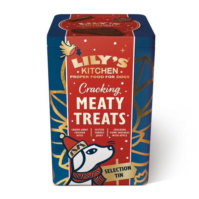 Lilys Kitchen Dog Christmas Baked Treats Tin - лакомства за куче 300 гр