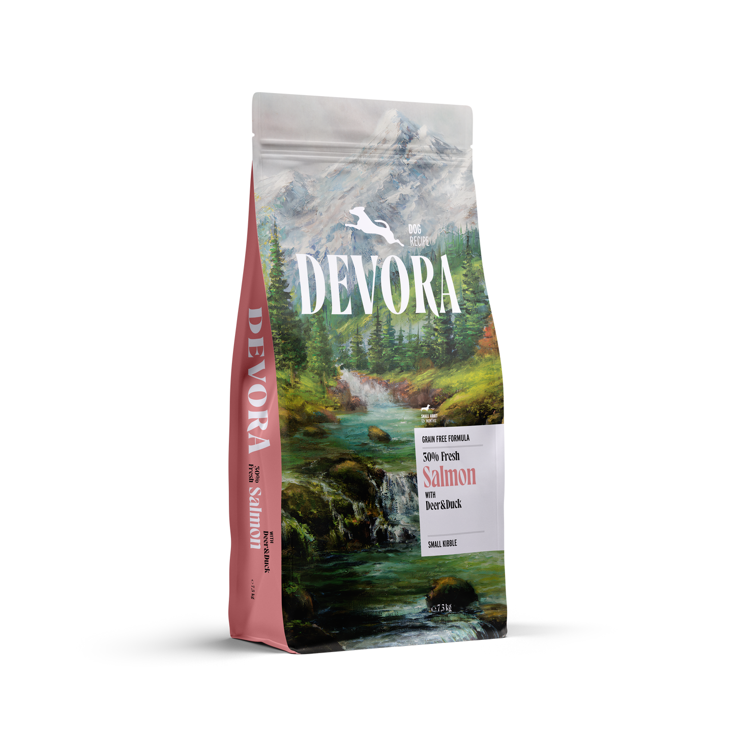 Devora Dog Adult Mini Deer and Salmon - суха храна за кучета от малки породи с еленско и сьомга