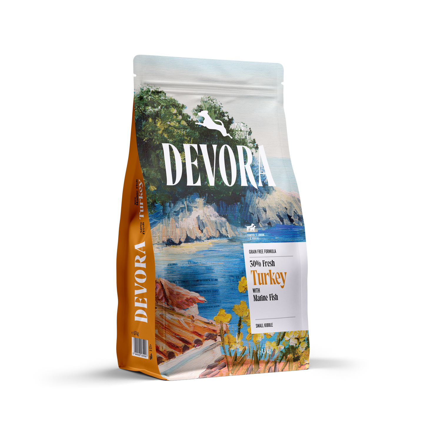 Devora Dog Starter Turkey with Hering - стартерна храна за кученца с пуешко и херинга