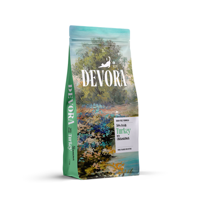Devora Turkey, Chicken and Duck Kitten - суха храна за котенца с пилешко, пуешко и патешко