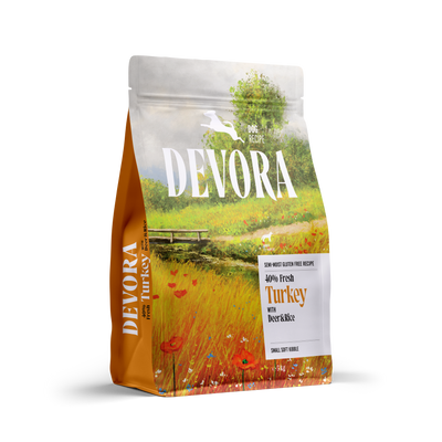 Devora Dog Semimoist Deer and Turkey Mini - полусуха храна за кучета от малки породи с пуешко и еленско