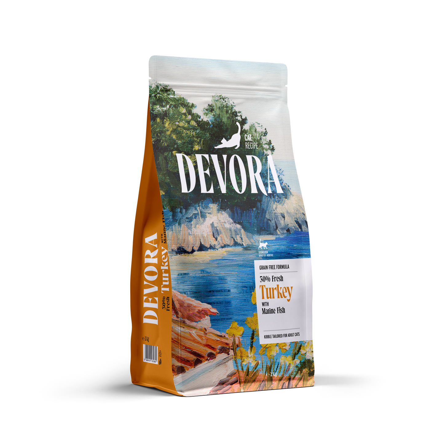 Devora Cat Sterilized Turkey, Chicken and Herring - суха храна за кастрирани котки с пуешко, пилешко и херинга