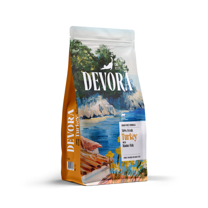 Devora Cat Sterilized Turkey, Chicken and Herring - суха храна за кастрирани котки с пуешко, пилешко и херинга