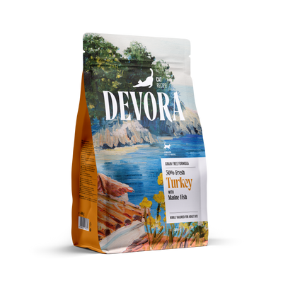 Devora Cat Sterilized Turkey, Chicken and Herring - суха храна за кастрирани котки с пуешко, пилешко и херинга