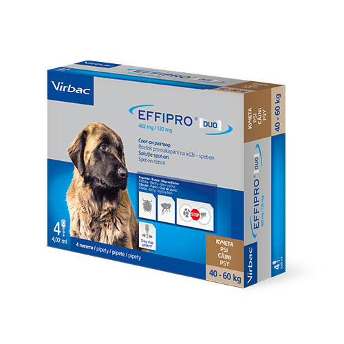 Virbac Effipro Duo - противопаразитни пипети за кучета, 4 броя