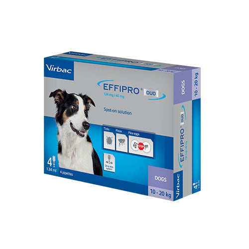 Virbac Effipro Duo - противопаразитни пипети за кучета, 4 броя