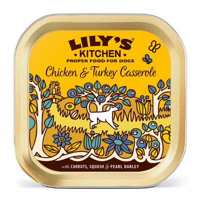 Lilys Kitchen Dog Chicken and Turkey Casserole - консерва за кучета с пилешко и пуешко 150 гр