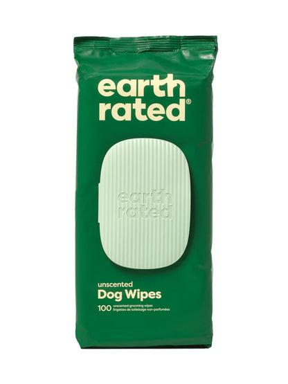 Earth Rated Plant-Based Wipes Unscented - мокри кърпички без аромат на растителна основа 100бр.