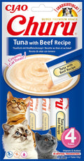 Inaba Churu Tuna with Beef - кремообразно лакомство с риба тон и говеждо 4 х 14 гр