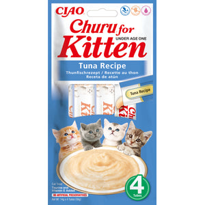 Inaba Churu Kitten Tuna - кремообразно лакомство за котенца с риба тон 4 х 14 гр