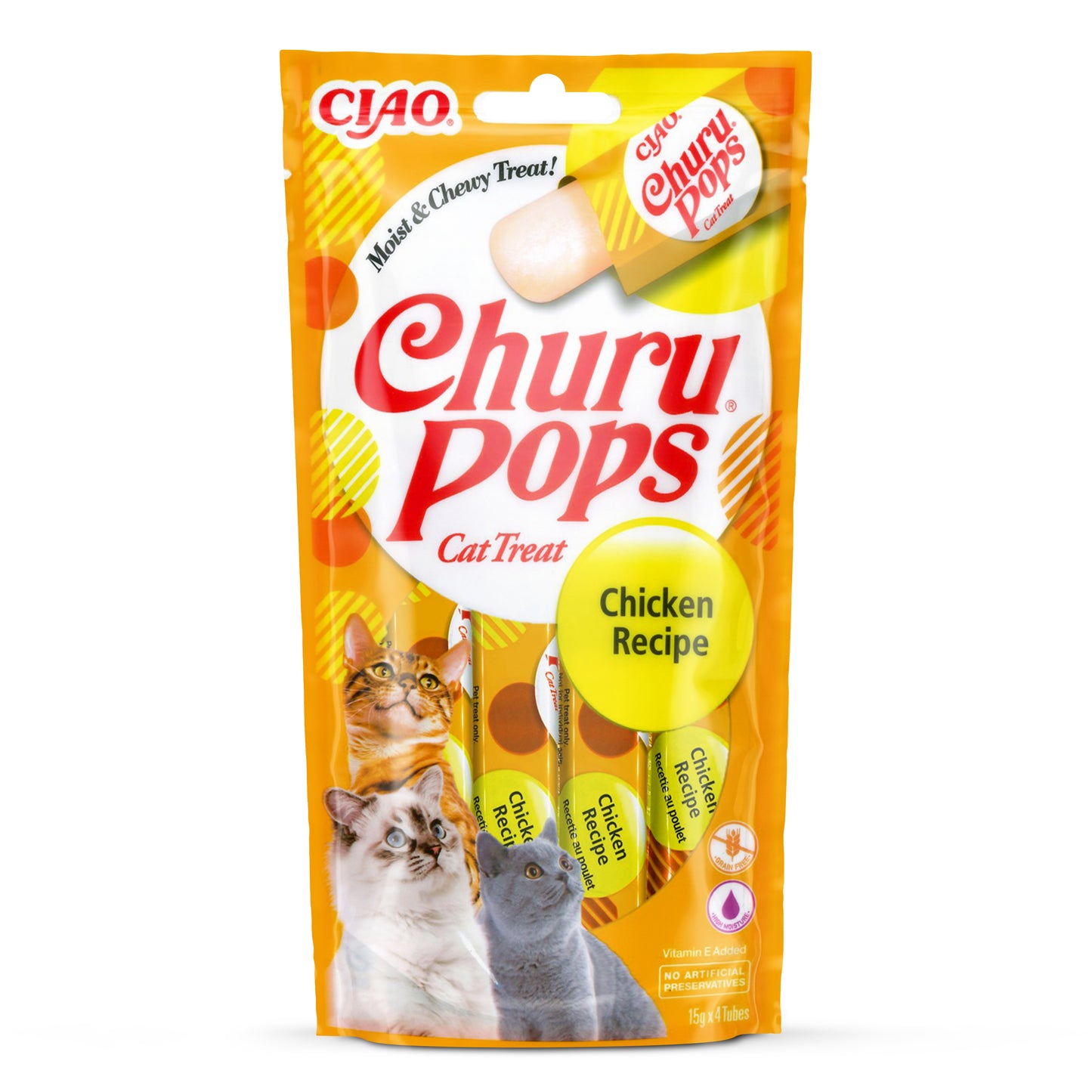 Inaba Churu Pops Chicken - течно лакомство с пилешко месо 4 х 15 гр