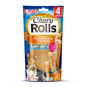 Inaba Churu Rolls Chicken - меки пръчици с пълнеж от пилешко 4 х 10 гр