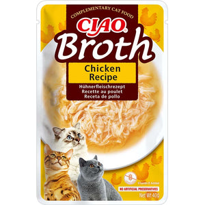 Inaba Ciao Broth Chicken - пауч за котки с пилешко месо в бульон 40 гр