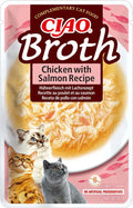 Inaba Ciao Broth Chicken with Salmon - пауч за котки с пилешко и сьомга в бульон 40 гр