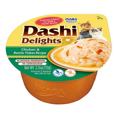 Inaba Dashi Delights Chicken and Bonito Flakes - апетитен топинг с пилешко месо и паламуд 70 гр